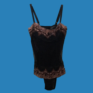 FINAL MARKDOWN VICTORIA’S Secret Lacy Lingerie w/Snap Mesh Crotch (36B/C) NWT